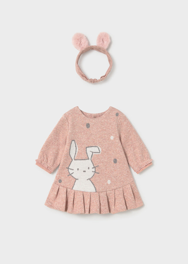 Mayoral Pink Bunny Dress with Headband