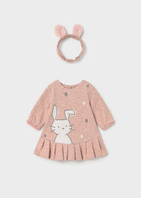 Mayoral Pink Bunny Dress with Headband