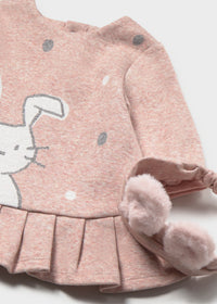 Mayoral Pink Bunny Dress with Headband