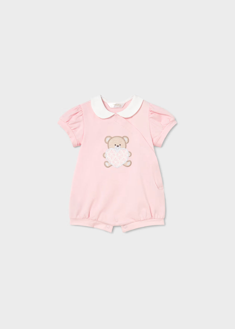 Mayoral Pink Bear Rompers