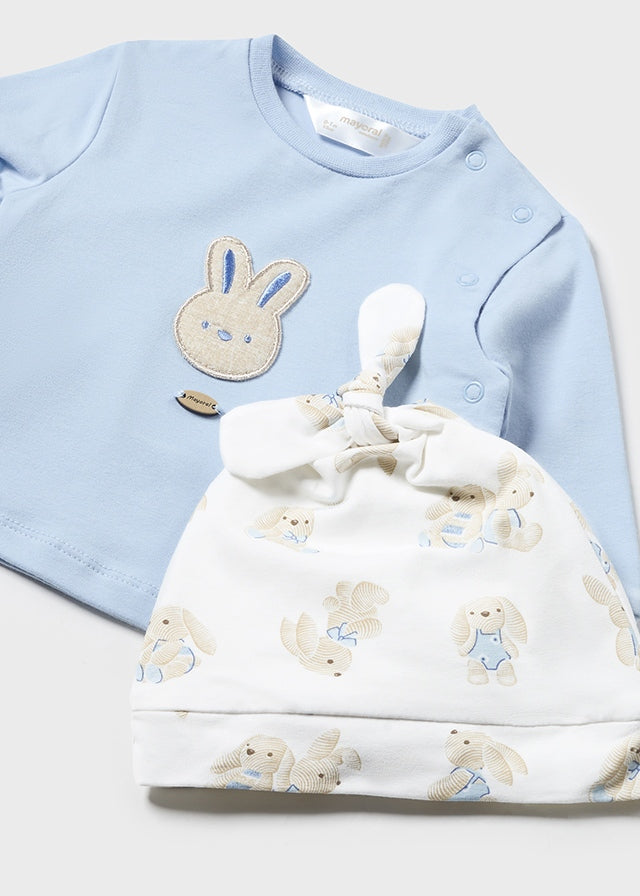 Mayoral Blue Bunny set with Hat
