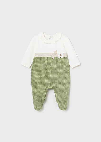 Mayoral Sleepsuits Cream/Green Floral