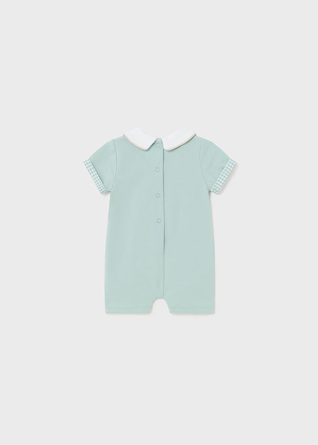 Mayoral Elephant Mint Green Short Romper