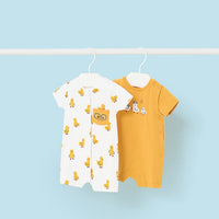 Mayoral Yellow/Print Duck Rompers