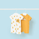 Mayoral Yellow/Print Duck Rompers