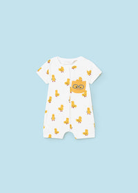 Mayoral Yellow/Print Duck Rompers
