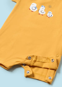 Mayoral Yellow/Print Duck Rompers