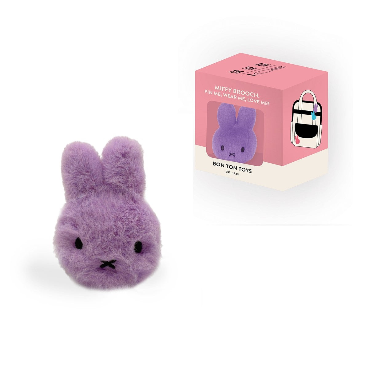 Miffy Eco Fuzzy Brooch In giftbox Lilac