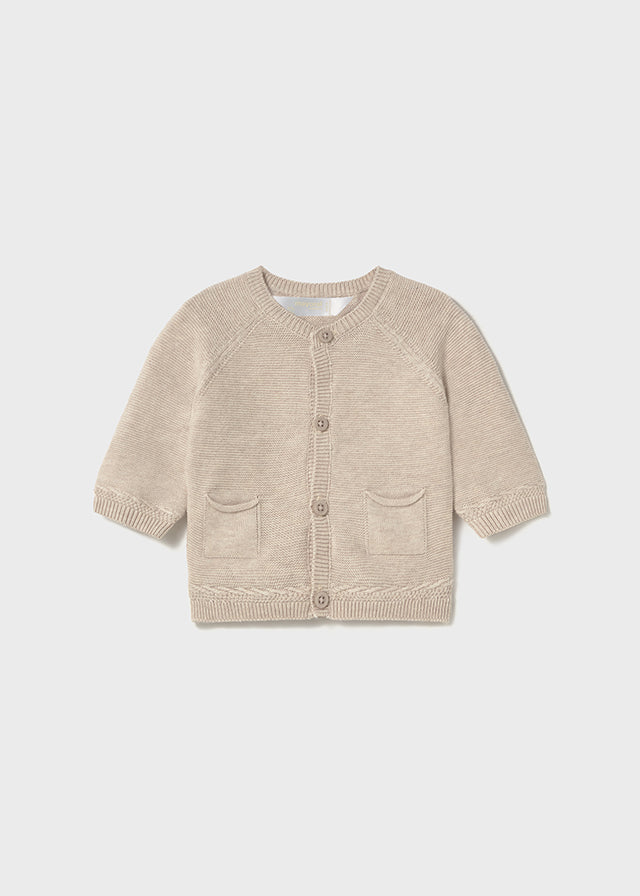 Mayoral Beige Knitted Cardigan