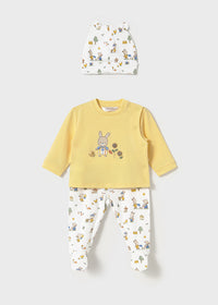 Mayoral Yellow Bunny set with Hat