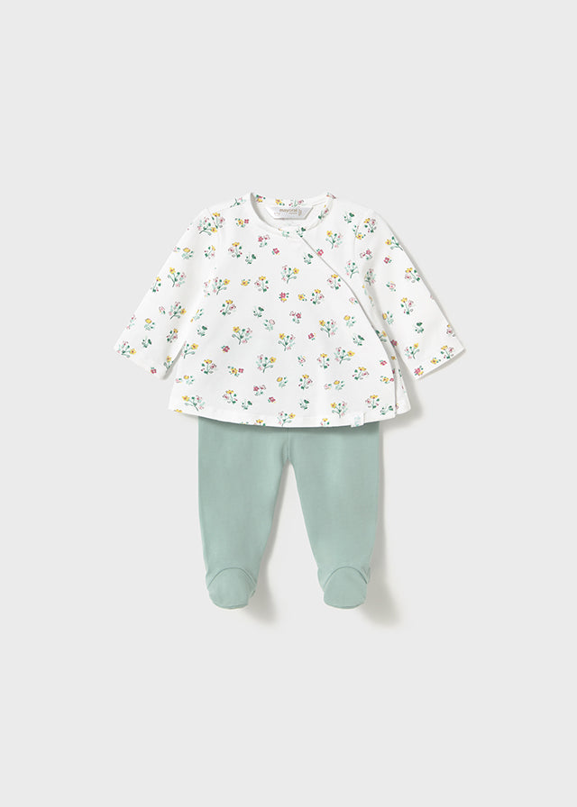 Mayoral Green Floral two piece set