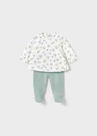 Mayoral Green Floral two piece set