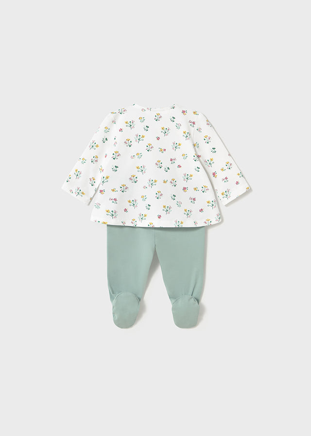 Mayoral Green Floral two piece set