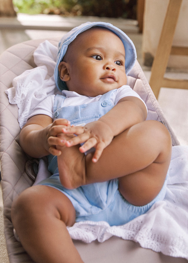 Mayoral Blue Romper with Hat