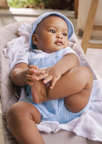 Mayoral Blue Romper with Hat