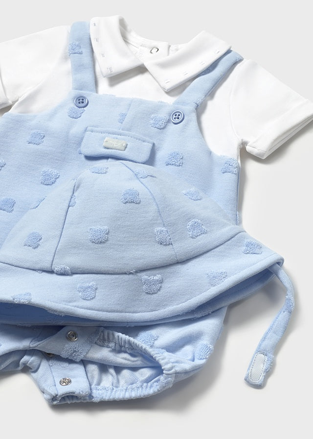 Mayoral Blue Romper with Hat