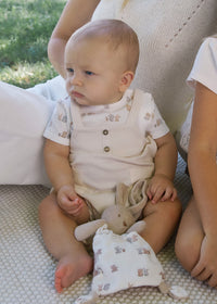 Mayoral Cream Short Dungaree
