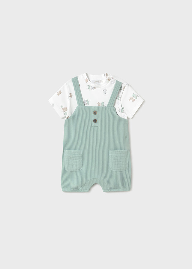 Mayoral Jade Green Short Dungaree