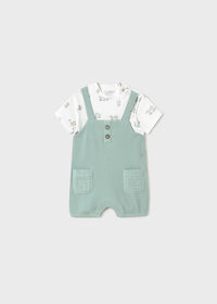 Mayoral Jade Green Short Dungaree