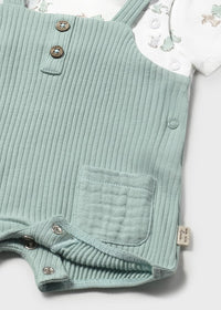 Mayoral Jade Green Short Dungaree