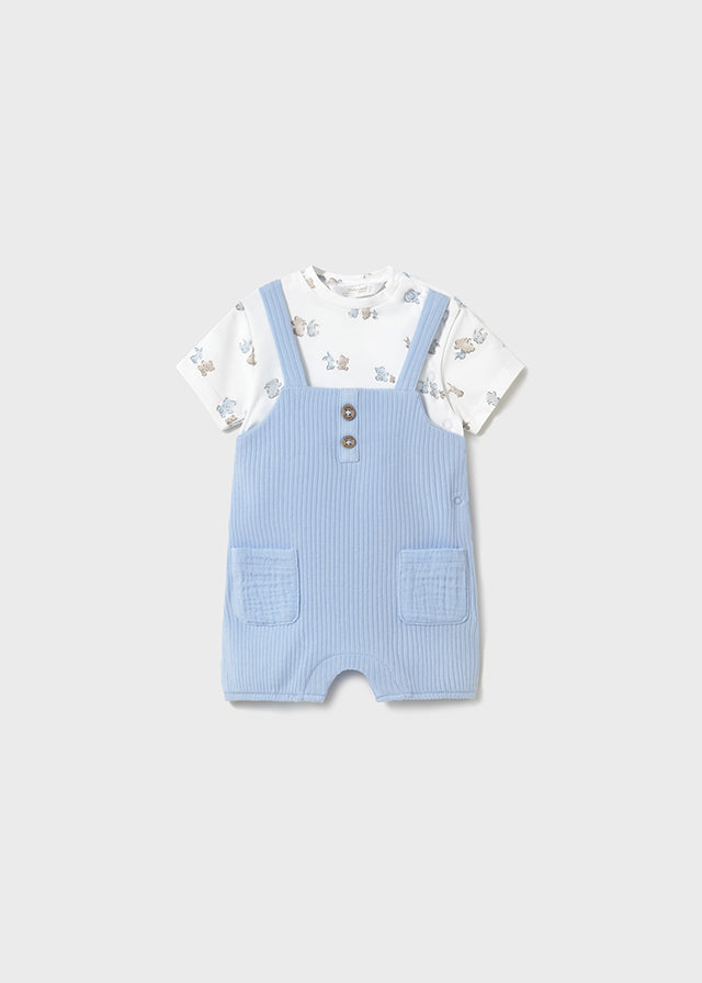 Mayoral Sky Blue Short Dungaree
