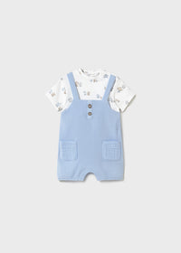 Mayoral Sky Blue Short Dungaree