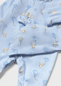 Mayoral Blue Elephant Sleepsuit and Hat