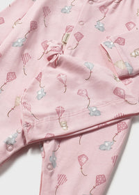Mayoral Pink Elephant Sleepsuit and Hat