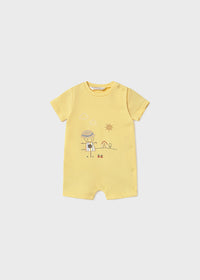 Mayoral Yellow Farm/Bunny Print Rompers