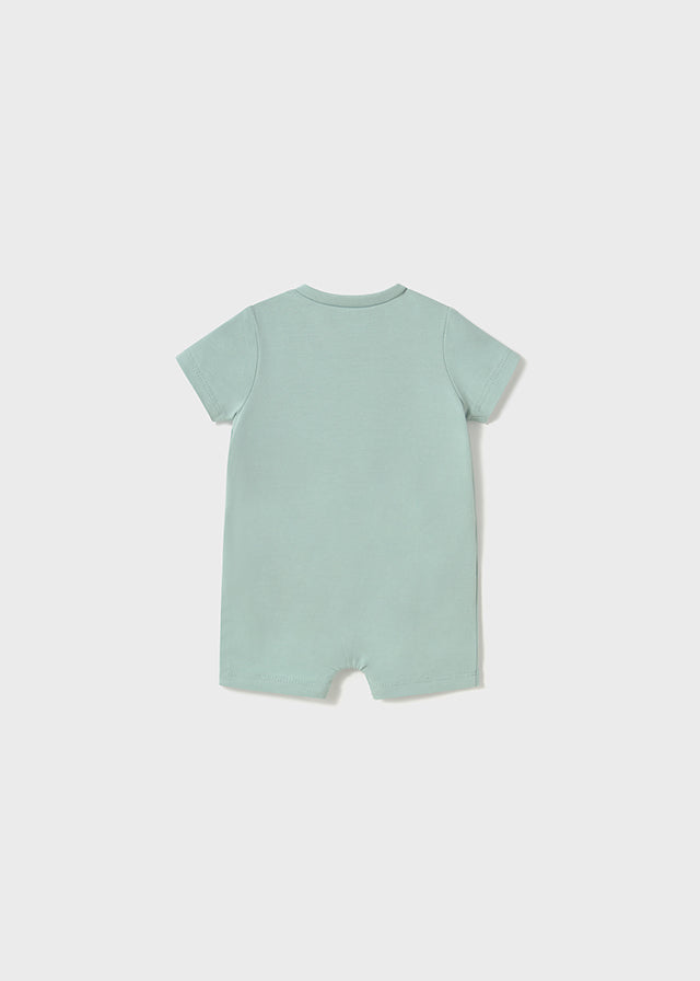 Mayoral Green Car/Striped Bike Romper