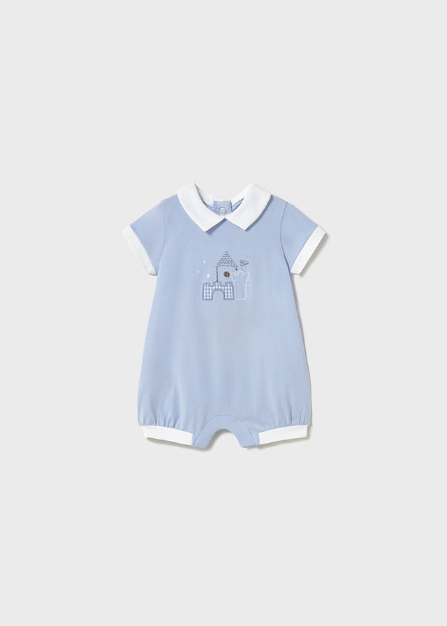 Mayoral Sky Blue Sandcastle Romper