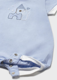 Mayoral Sky Blue Sandcastle Romper