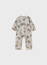 Mayoral Grey Bunny/Bear Zippy Sleepsuit