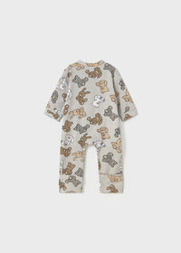Mayoral Grey Bunny/Bear Zippy Sleepsuit