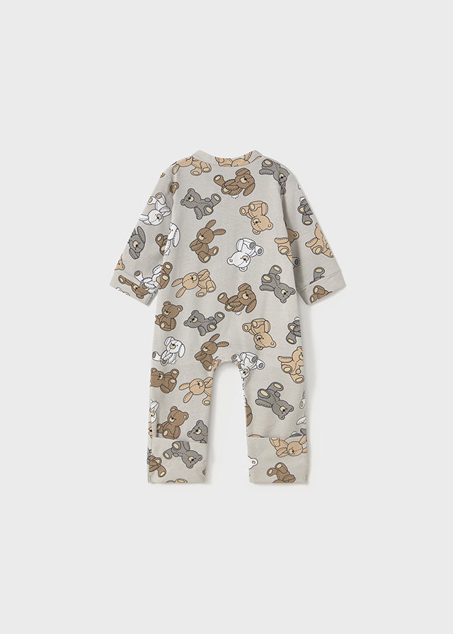 Mayoral Grey Bunny/Bear Zippy Sleepsuit