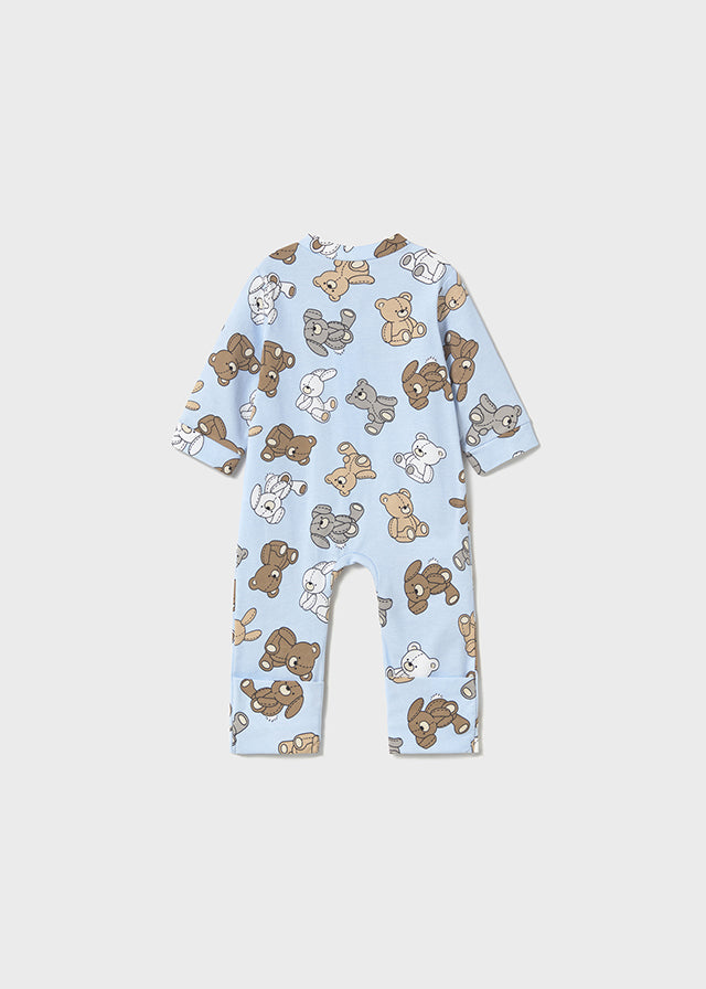 Mayoral Blue Bunny/Bear Zippy Sleepsuit