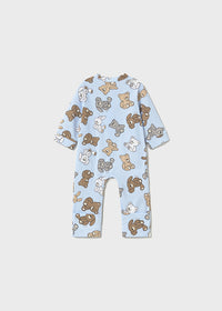 Mayoral Blue Bunny/Bear Zippy Sleepsuit