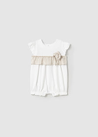 Mayoral White/Beige Girl Romper