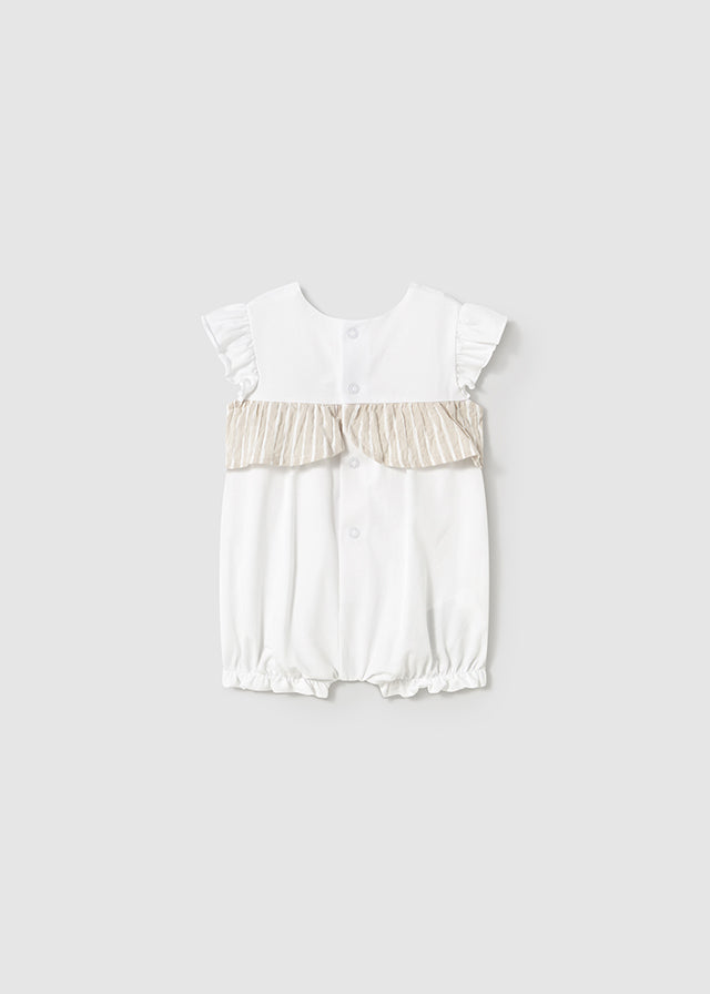 Mayoral White/Beige Girl Romper