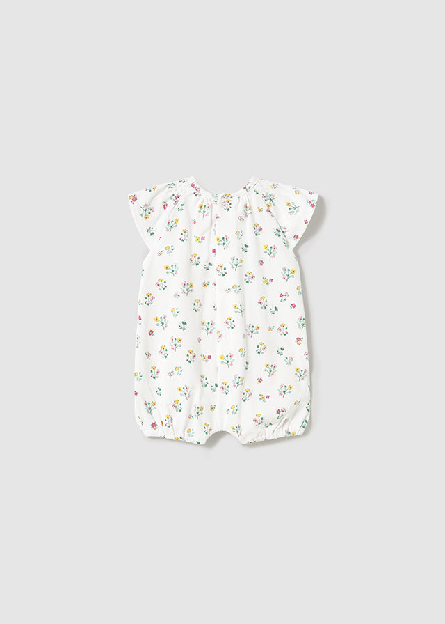 Mayoral Girls Jade Green/Floral Rompers