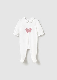 Mayoral Dark Pink Butterfly/Pink and White Sleepsuits