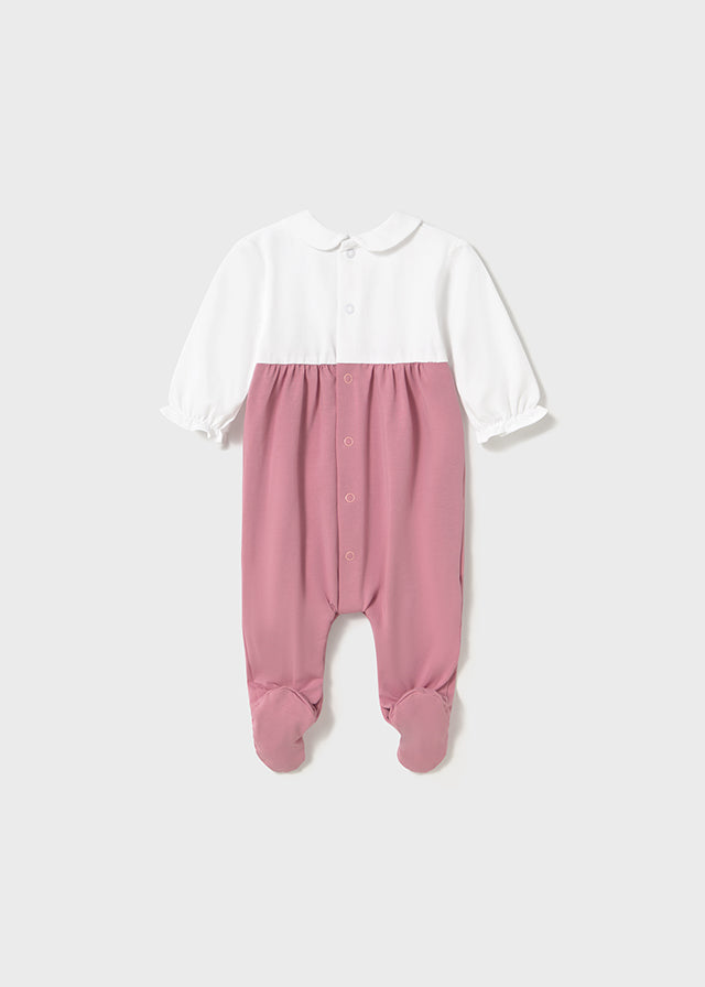 Mayoral Dark Pink Butterfly/Pink and White Sleepsuits