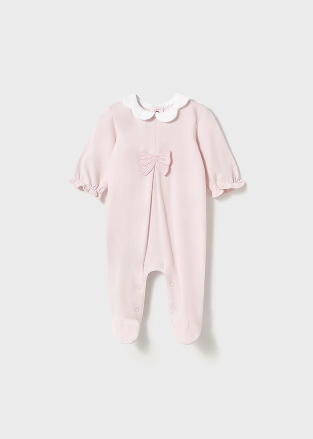 Mayoral Baby Pink Butterfly/Pink and White Sleepsuits