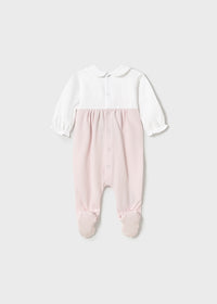 Mayoral Baby Pink Butterfly/Pink and White Sleepsuits
