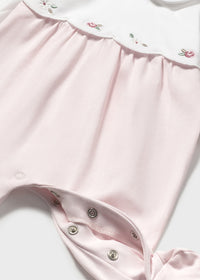 Mayoral Baby Pink Butterfly/Pink and White Sleepsuits