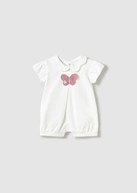 Mayoral Dark Pink Butterfly/Dark Pink Flowers Rompers