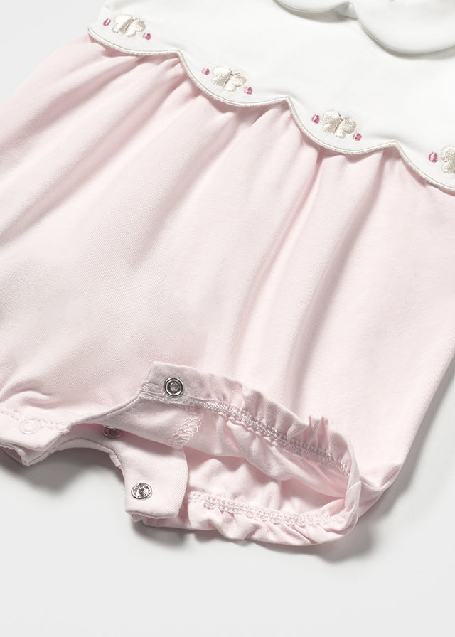 Mayoral Baby Pink Bow/Baby Pink Butterly Rompers