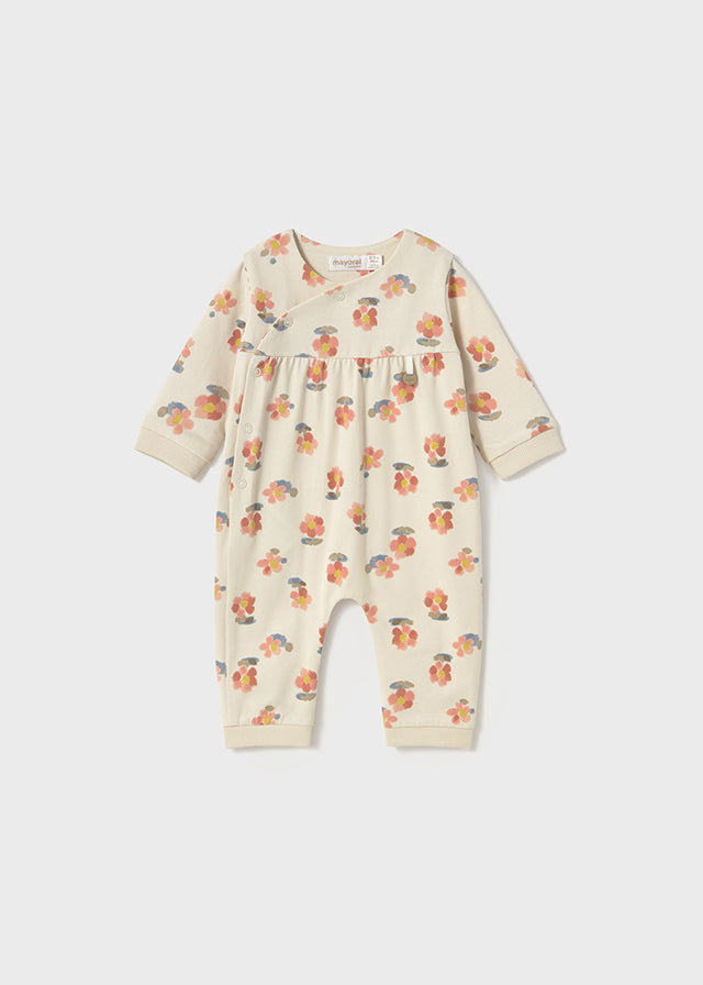 Mayoral Orange Floral Sleepsuit