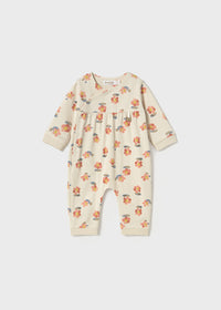 Mayoral Orange Floral Sleepsuit