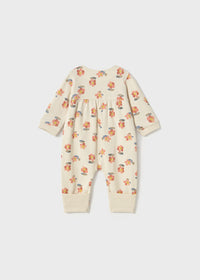 Mayoral Orange Floral Sleepsuit